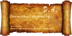 Derecskei Arabella névjegykártya